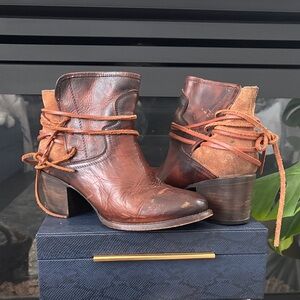 FREEBIRD by Steven Brown Leather Heeled Boots